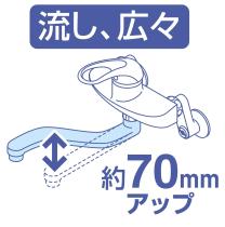 三栄水栓 【キッチン用混合栓】 シングル混合栓 上向きパイプ 長さ220mm K1711A