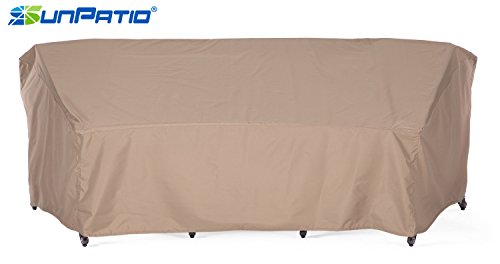 SunPatio Outdoor Crescent Curved Sectional Sofa Cover, 104″L/60″L x 36″W x 38& ...