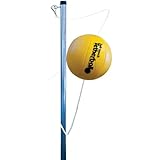 Park & Sun Sports Permanent Outdoor Tetherball Set with Accessories (2-Piece Pole)
