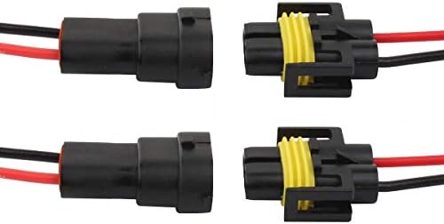 H11 H8 880 881 Female male Headlight Connector Sockets Kit Adapter Wiring Harness Connector for LED Xenon Headlight Fog Light Bulbs