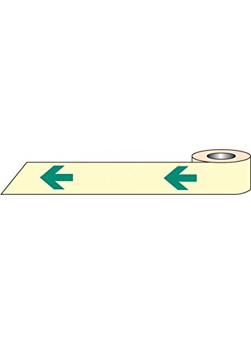 Caledonia Signs 58657 Arrows Photo luminescent Tape, 10000 mm x 80 mm