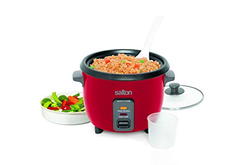 Salton RC1653R Automatic Steamer, 6 Cup Rice Cooker, Red