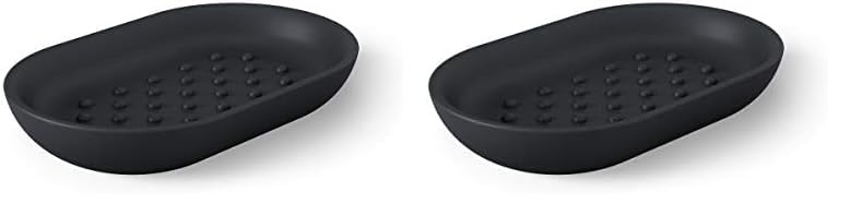 Umbra Soap Dish, Black,13.8 x 8.7 x 2.5 cm (Pack of 2)