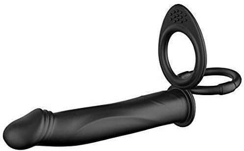 Spadoni IT Black Pulsating Silicone Double with Ring 5437
