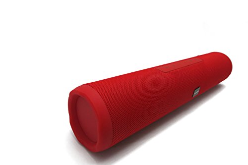 Sylvania 16-Inch Long Bluetooth Pill Style Speaker – Enjoy The Beats in Your Music! (Red)