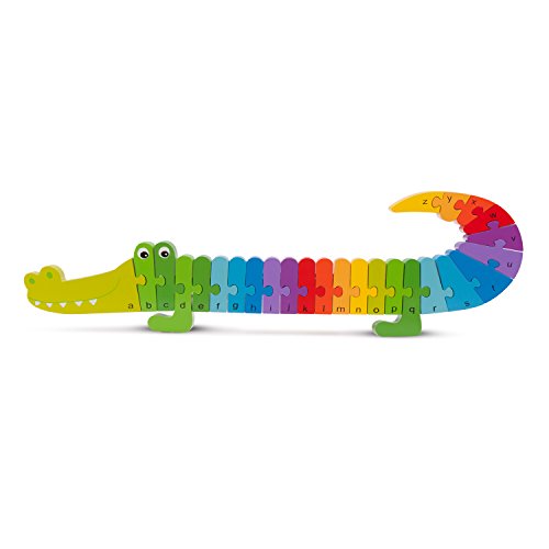 New Classic Toys - Alphabet Puzzle Crocodile Wood Learning Toy