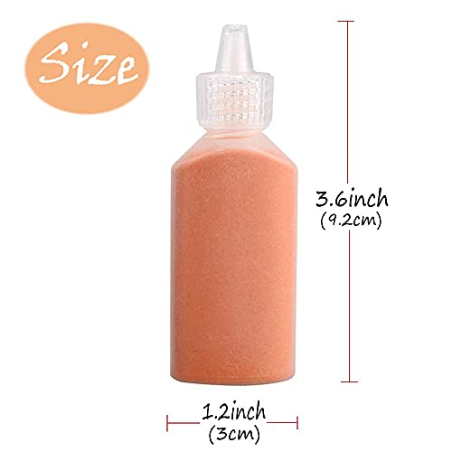 Excefore Art Sand,1.25Oz Colored Sand Bottles,Sand Arts And Crafts Kit,Scenic For Kids,Diy Painting,Wedding Decoration, Decorations Crafty Collection Bottles,12 Pcs