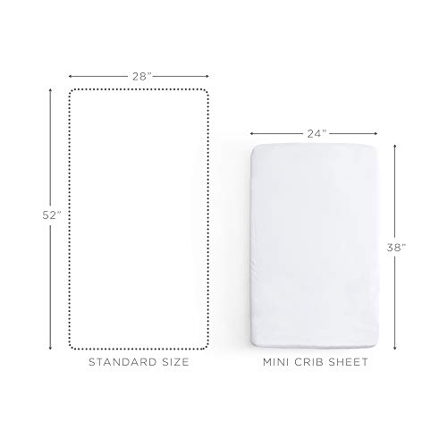 JumpOff Jo Fitted Mini Crib Sheet for Portable Crib, Playard, and