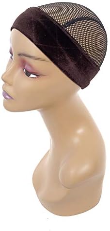 Sekass Hand Made Velvet Brown Wig Grip Scarf Head Elastic Comfort Headband Adjustable Wig Hair Band