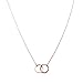 HONEYCAT 18k Rose Gold Plated Mini Harmony Interlocking Circles Necklace | Minimalist, Delicate Jewelry (Rose Gold)