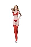 Phicen 1/6 Female Seamless Stockings Underwear Shoe Suit (Red)