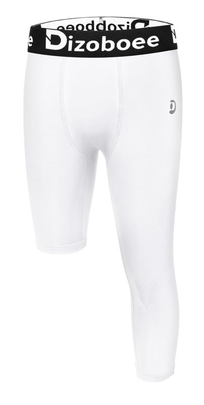 Dizoboee Youth Boys Compression Pants One Leg 3/4