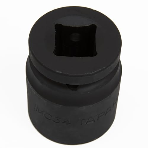 TAPARIA Impact Socket IMC 34, 3/4"(19mm) Square drive size, Chrome-Molybdenum Steel for durability and long life, 6 Point or HEX Impact Socket for Automobile, Industrial, Construction, Professional 3