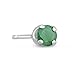 Sterling Silver Natural Emerald Stud Earrings 4mm 1/2 Carat Total Weight