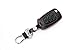Ezzy Auto Black Leather Key Fob Cover with KeyChain 3 Buttons Fob Skin Covers Key Jacket Protector fit KIA Sportage Optima Rio Soul