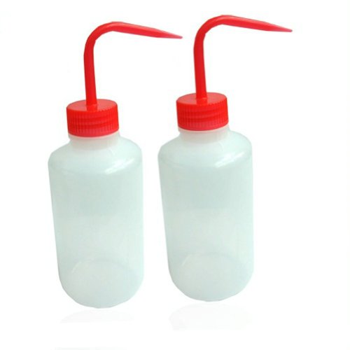 Zcargel 2 Pcs Red 8 Ounce oz 8oz Empty Tattoo Wash Cleaning Green Soap Holder Squeeze Bottle Plastic 250ml Tattooing Supply