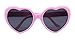 Fashion Large Women Lady Girl Oversized Heart Shaped Retro Sunglasses Cute Love Eyewear (pink)