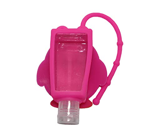 Yelis Handbag Pendant with 50ml Portable Liquid Container, Cute Animal Silicone Key Chain Key Ring Child Pendant (Owl)