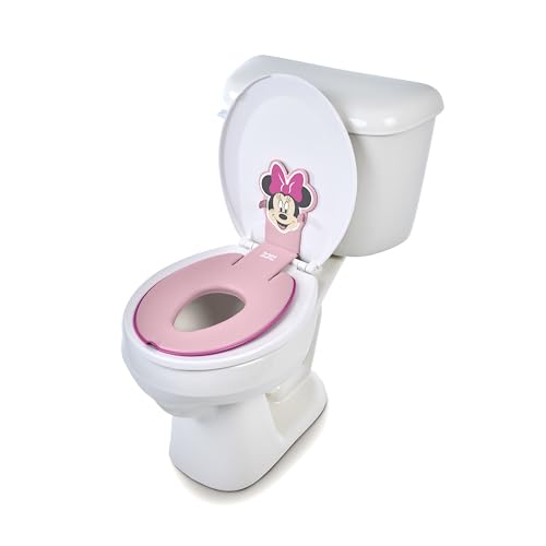 Bright Starts Disney Baby Minnie Mouse Flip & Sit Potty Training Seat, Attaches to Toilet Securely, Space Saving Design Fits Most Toilets