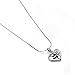 CHUVORA 925 Sterling Silver Mom and Child Heart Mother's Day Pendant Necklace, 18 inches