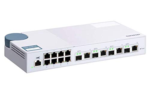 QNAP QSW-M408-4C 10GbE Managed Switch, with 4-Port 10GbE SFP+/RJ45 Combo and 8-Port Gigabit