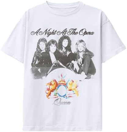 Bravado Queen A Night at The Opera Mens White T Shirt | Amazon.com