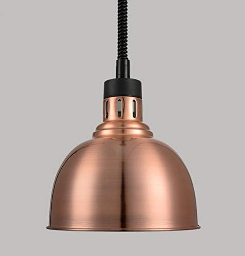 Phil lamps LED Chandelier Fashion Metal Chess Room Buffet Food Heat Lamp E27 250w Single Head Lighting 25cm,Redcopper