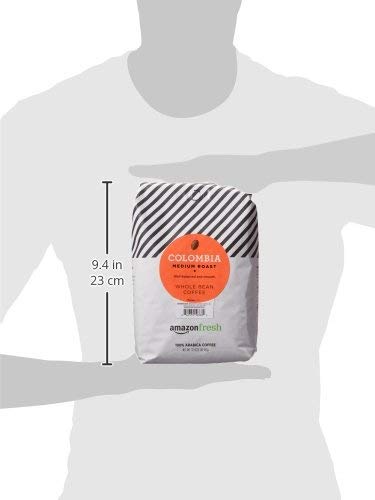 AMAZON FRESH, COLOMBIA WHOLE BEAN COFFEE MEDIUM ROAST, 32 OZ