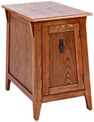 Phoenix Home Tilburg Mission-Style Wood Cabinet End Table, Burnt Sienna