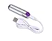 Vsshe Bullet Vibrator - Rechargeable & WarterProof Bullet Massager for Woman - Portable Bullet Viberate Toys (Silver-Purple)