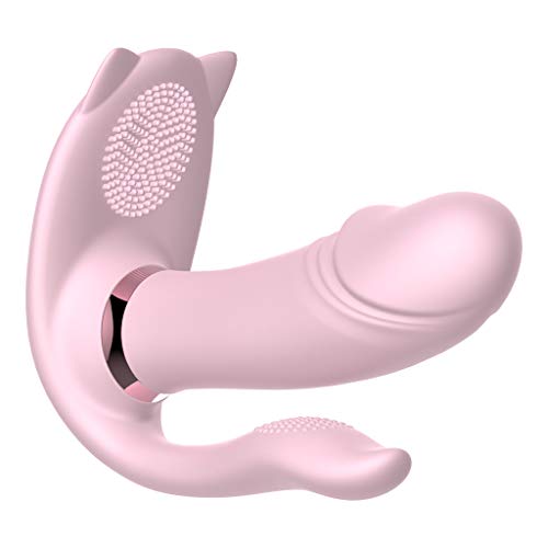Meimei367 Wearable Heating Butterfly Vib Remote Control Toy For Women - Water-proof, 9-speeds, USB Charge, Pink Party Supply
