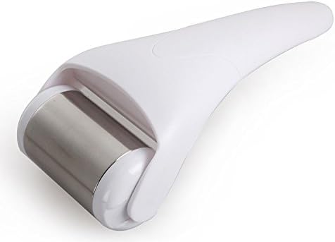 OWLCE Ice Roller Skin Cool Ice Roller Massager for Face Body Massage Facial Skin Preventing Wrinkles Iced Wheel Cold Treatment Tool (White Metal)