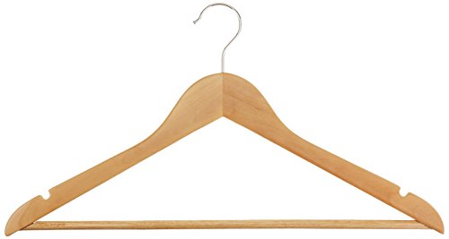 1 AmazonBasics+Wood+Suit+Hangers+Natural