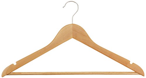 UPC 841710133578, AmazonBasics Wood Suit Hangers - 16 Pack, Natural