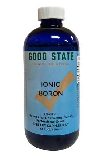 Good State | Liquid Ionic Boron | Dietary Supplement | Great for Enhanced Muscle Coordination | 120 Servings At 5 Mg | 8 Fl oz Bottle