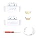 Replacement Metal Hinge Clip Cover & Pin Repair Parts Kit Compatible with Solo 3 Solo3 Wireless Headphones (White)
