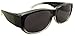 Ideal Eyewear Womens Ombre Fit Over Sunglasses Wear Over Prescription Glasses - Polarized Lenses - Case Included (Black)