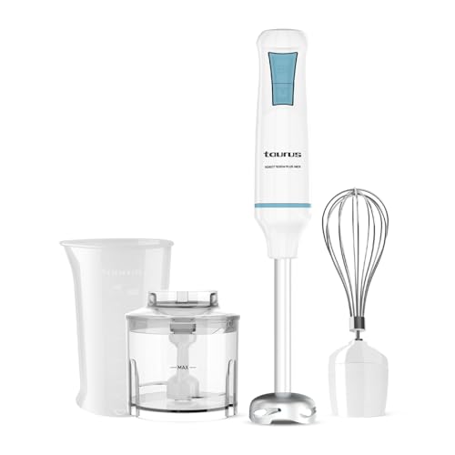 - Stabmixer 1000W, Turbo, Edelstahl, 2 Stufen, Zubehör-Set