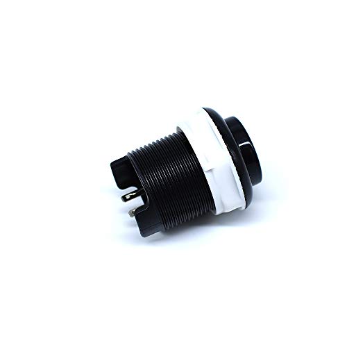 10 Pcs 28mm Arcade Buttons Push 2 Pin Built-in Microswitch for Jamma MAME Video Game DIY Machine Console Cabinet Black New - Thumbnail 2