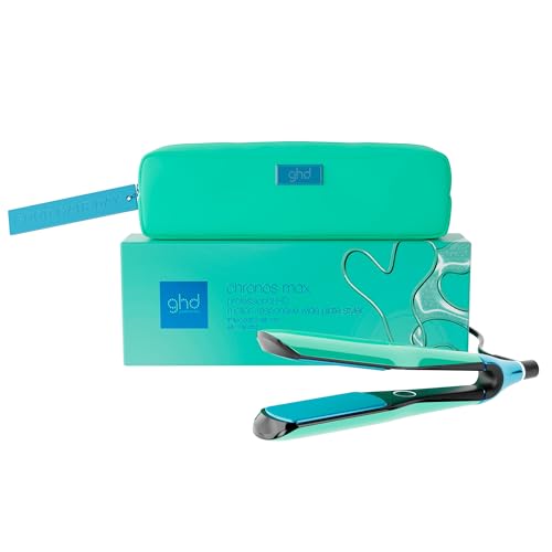 Chronos Max Piastra Edizione Limitata in Jelly Mint con pochette coordinata – Per capelli lunghi, spessi e ricci, styling veloce senza danni da calore – Per tutti i tipi di capelli (spina EU)