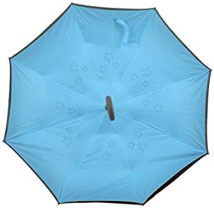 Colorbrella Inverted Umbrella Automatic Double Layer - Keep the Wet Side Enclosed When Stored - Hands Free C-Shaped Handle &amp; Windproof Design