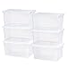 IRIS 58 Quart Clear Storage Box, 6 Pack