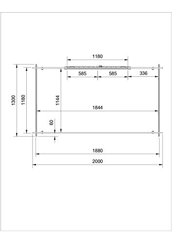 TIMBELA M311F Abri de Jardin en Bois Exterieur - Chalet en Pin/épicéa- Toit Plat - H200 x 130 x 200 cm, 2.22 m²