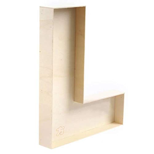 Letter Shaped fillable Box L Hollowed Letter Wooden fillable Letter AZ