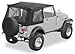 Bestop 51599-15 Black Denim Supertop Classic Replacement Soft Top with Clear Windows; No Doors Included for 1976-1995 Jeep CJ7/Wrangler