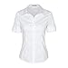SUNNOW Women Fasional Slim Shirt V Neck Long Sleeve Button-down Blouse