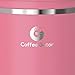 Coffee Gator Coffee Canister, Airtight Stainless Steel Kitchen Food Storage Container with Date Tracker, Scoop for Sugar, Grounds Coffee, Beans,Tea, Sugar, Cereal, Flour, Cookies Jars (Pink, 22oz)