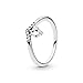 Pandora Classic Wishbone Ring - Sterling Silver Ring for Women - Layering or Stackable Ring - Gift for Her - Sterling Silver with Clear Cubic Zirconia - Size 6