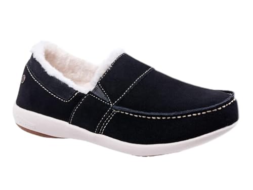 Spenco Women’s Fiesta Cozy Slipper, Black, 9