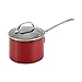 Circulon 14502 Genesis Nonstick Sauce Pan / Saucepan with Straining and Lid - 3 Quart, Red